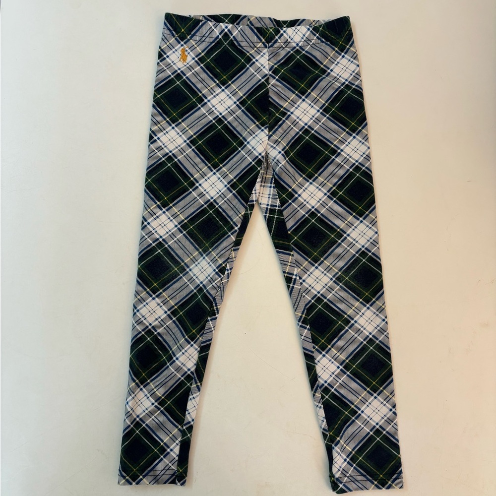 Ralph Lauren Polo plaid girls leggings size 5